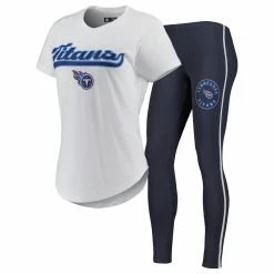 Coupon ⌛ Women's Concepts Sport White/Charcoal Tennessee Titans Sonata T-Shirt & Leggings Sleep Set 🔔