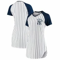Outlet 🌟 Women's Concepts Sport White New York Yankees Vigor Pinstripe Nightshirt 🎉