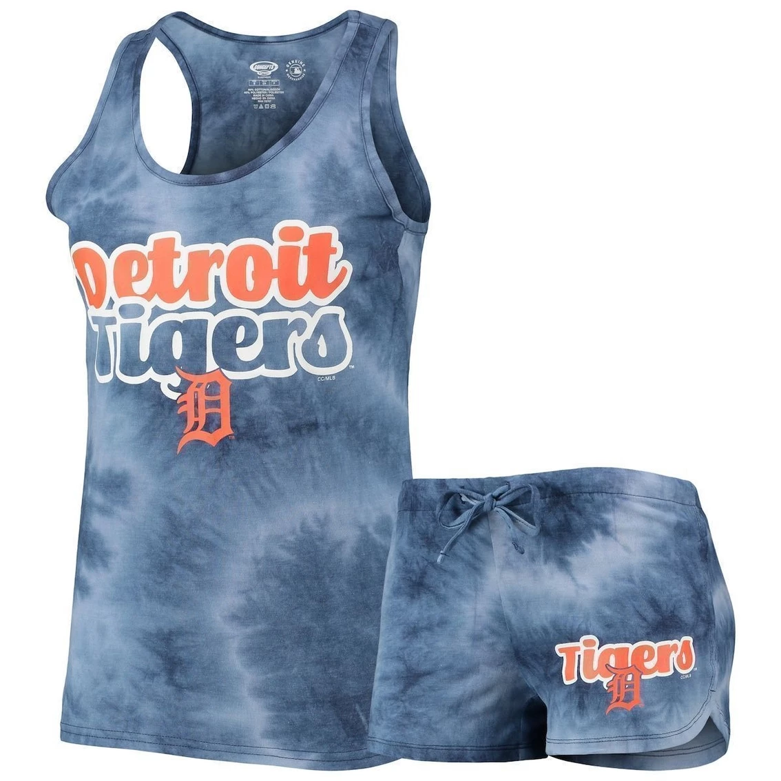 Cheap π Women's Concepts Sport Navy Detroit Tigers Billboard Racerback Tank Top & Shorts Set π