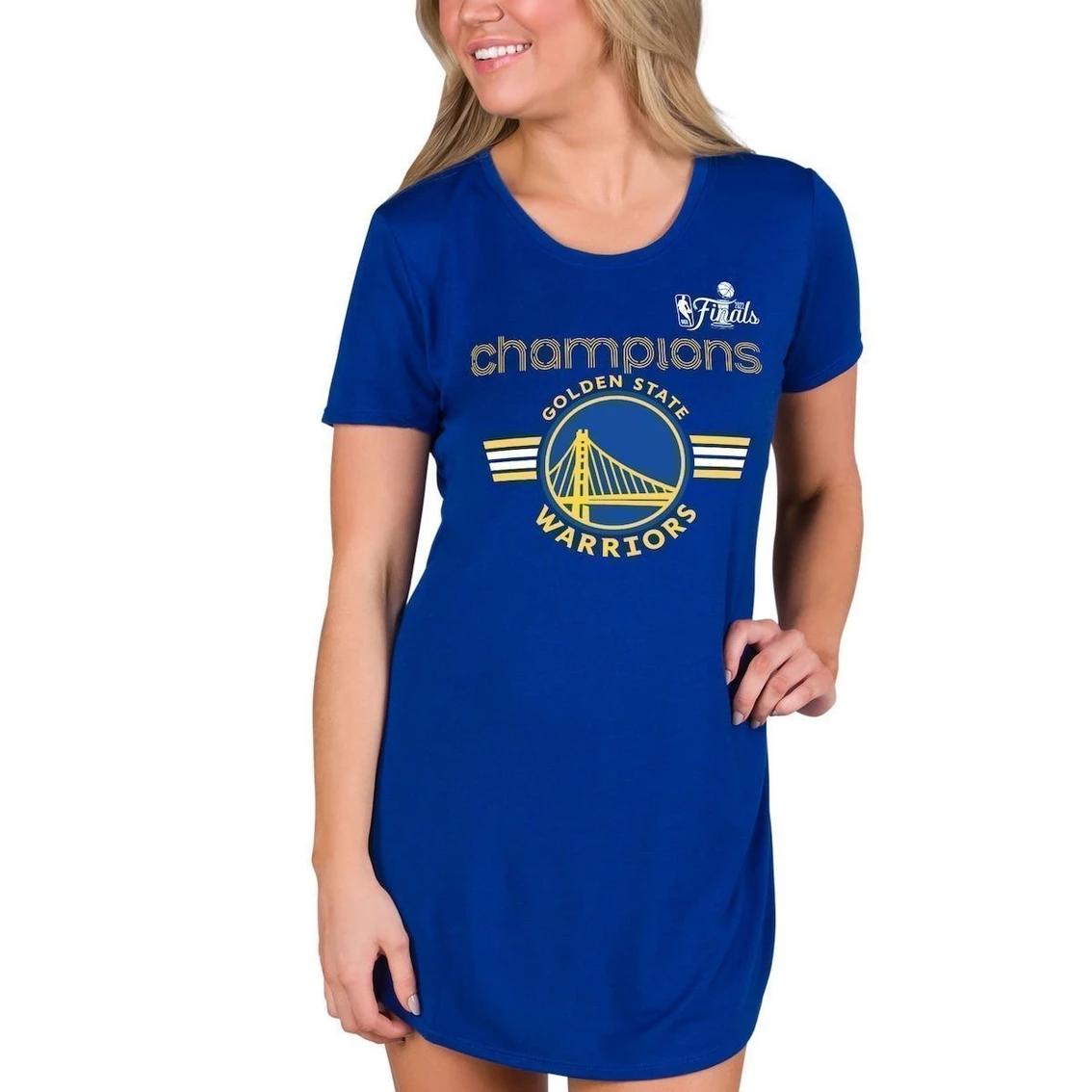 Outlet β¨ Women's Concepts Sport Royal Golden State Warriors 2022 NBA Finals Champions Marathon Nightshirt π