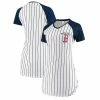 Buy 🔔 Women's Concepts Sport White Boston Red Sox Vigor Pinstripe Nightshirt 🎁