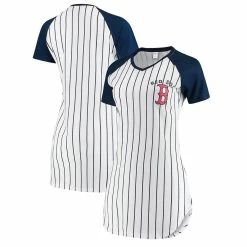 Buy π Women's Concepts Sport White Boston Red Sox Vigor Pinstripe Nightshirt π