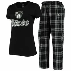 Cheapest π Women's Concepts Sport Black/Gray Brooklyn Nets Ethos T-Shirt & Pants Sleep Set π―