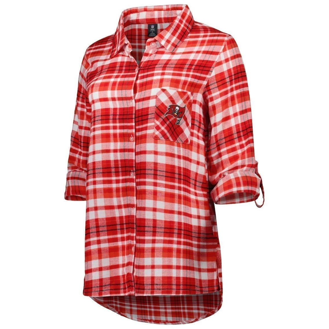 Best reviews of π Women's Concepts Sport Red/Black Tampa Bay Buccaneers Mainstay Flannel Full-Button Long Sleeve Nightshirt βοΈ - Image 3