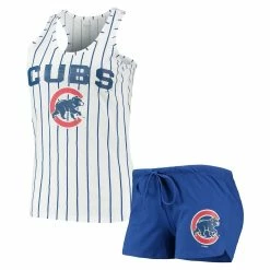 Best deal βοΈ Women's Concepts Sport Royal/White Chicago Cubs Vigor Racerback Tank Top & Shorts Sleep Set π