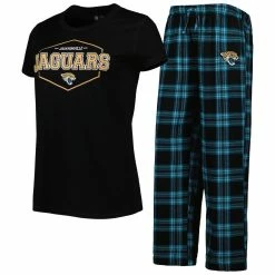 Brand new 🔥 Women's Concepts Sport Black/Teal Jacksonville Jaguars Badge T-Shirt & Pants Sleep Set 🌟