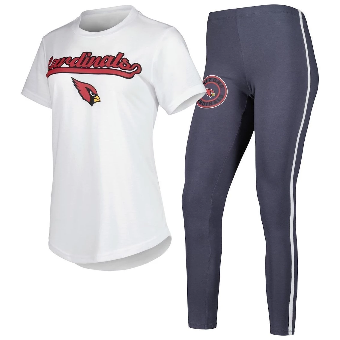 Budget π€© Women's Concepts Sport White/Charcoal Arizona Cardinals Sonata T-Shirt & Leggings Sleep Set π