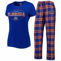 Top 10 ⌛ Women's Concepts Sport Royal/Orange Florida Gators Badge T-Shirt & Flannel Pants Sleep Set ✔️