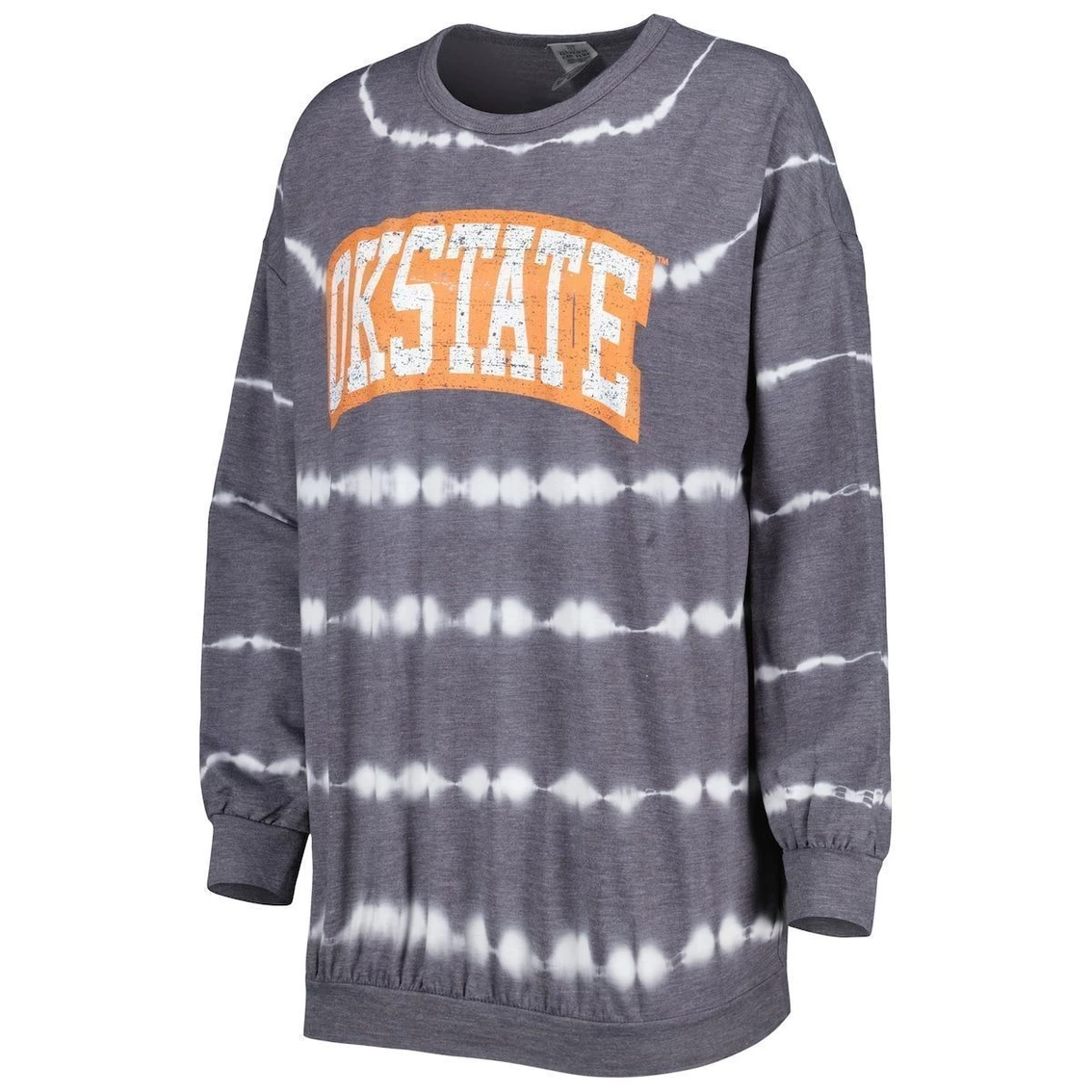Buy π€© Women's Gameday Couture Gray Oklahoma State Cowboys All About Stripes Tri-Blend Long Sleeve T-Shirt & Shorts Set π― - Image 3