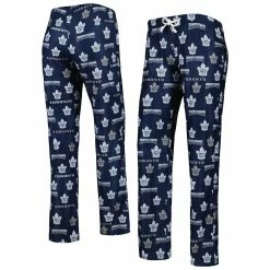 New βοΈ Women's Concepts Sport Navy Toronto Maple Leafs Breakthrough Allover Logo Sleep Pants β