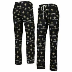 Cheapest π₯ Women's Concepts Sport Black New Orleans Saints Breakthrough Knit Pants β€οΈ