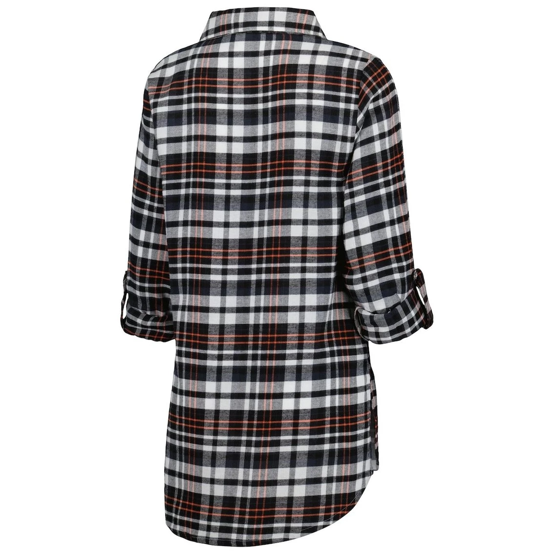 Promo π₯ Women's Concepts Sport Black Philadelphia Flyers Mainstay Flannel Full-Button Long Sleeve Nightshirt π - Image 4