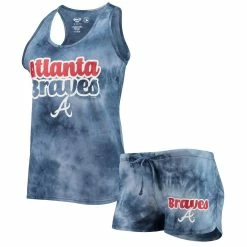 Best reviews of 🥰 Women's Concepts Sport Navy Atlanta Braves Billboard Racerback Tank Top & Shorts Set ⌛