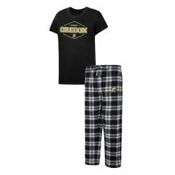 Brand new π Women's Concepts Sport Black/Gray Oregon Ducks Badge T-Shirt & Flannel Pants Sleep Set π―