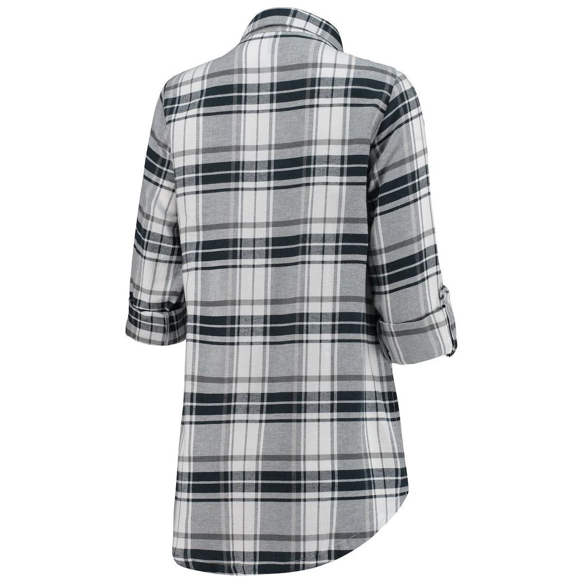 Cheap β€οΈ Women's Concepts Sport Charcoal/Gray Carolina Panthers Accolade Flannel Long Sleeve Button-Up Nightshirt π₯° - Image 4