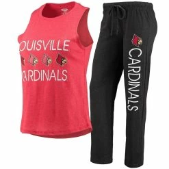 Deals 🎉 Women's Concepts Sport Black/Red Louisville Cardinals Tank Top & Pants Sleep Set 🌟