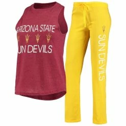 New π€© Women's Concepts Sport Maroon/Gold Arizona State Sun Devils Team Tank Top & Pants Sleep Set β€οΈ