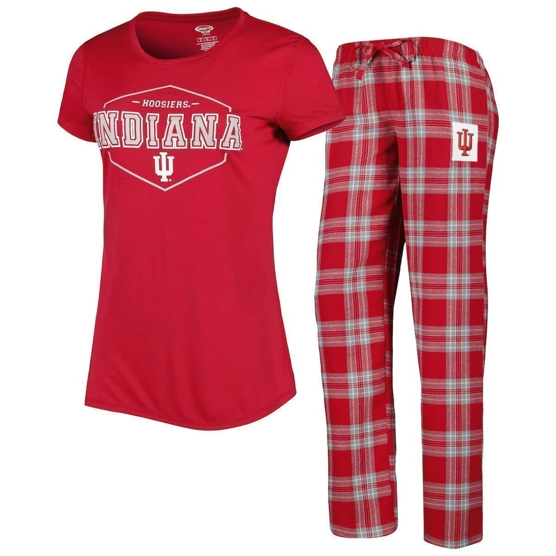Best reviews of π Women's Concepts Sport Crimson/Gray Indiana Hoosiers Badge T-Shirt & Flannel Pants Sleep Set π