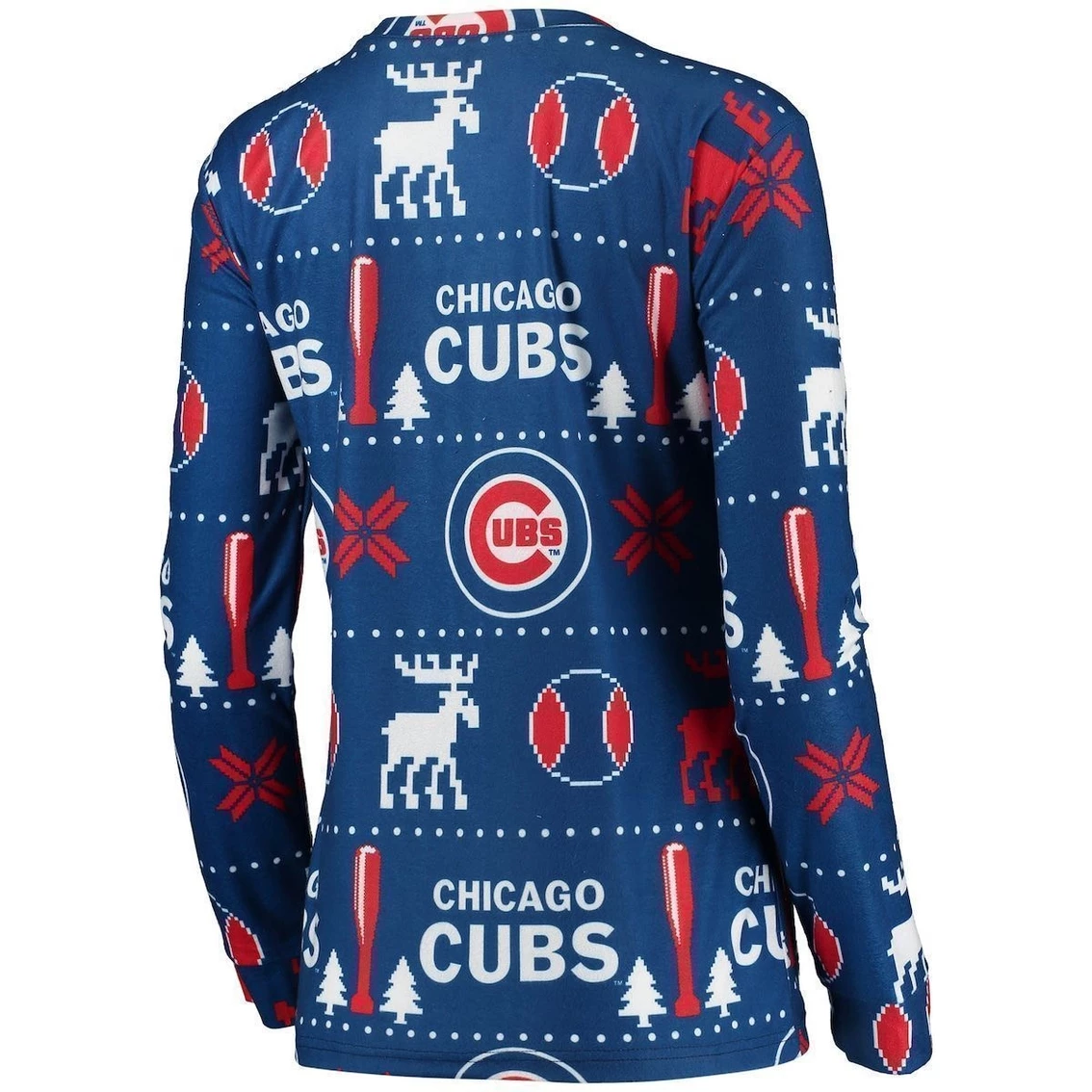 Best Pirce βοΈ Women's FOCO Royal Chicago Cubs Ugly Pajama Set 𧨠- Image 4