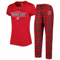Best reviews of ⌛ Women's Concepts Sport Red/Black Wisconsin Badgers Badge T-Shirt & Flannel Pants Sleep Set 👍