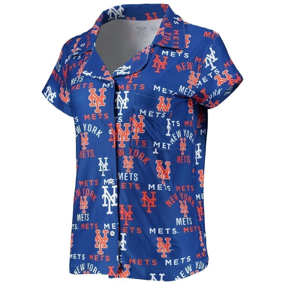 New π Women's Concepts Sport Royal New York Mets Flagship Allover Print Top & Shorts Sleep Set π₯° - Image 3