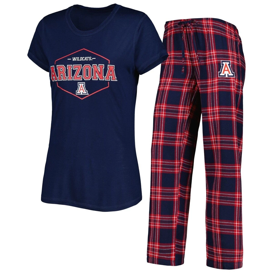 Buy π Women's Concepts Sport Navy/Red Arizona Wildcats Badge T-Shirt & Flannel Pants Sleep Set π - Image 2