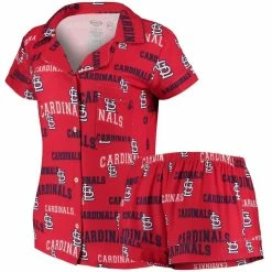 Outlet π Women's Concepts Sport Red St. Louis Cardinals Fairway π Shirt & Shorts Sleep Set π