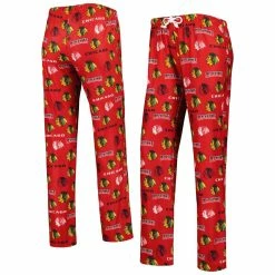 Discount 😉 Women's Concepts Sport Red Chicago Blackhawks Breakthrough Allover Logo Sleep Pants ✔️