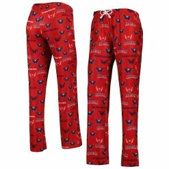 Budget 🔔 Women's Concepts Sport Red Washington Capitals Breakthrough Allover Logo Sleep Pants ✨