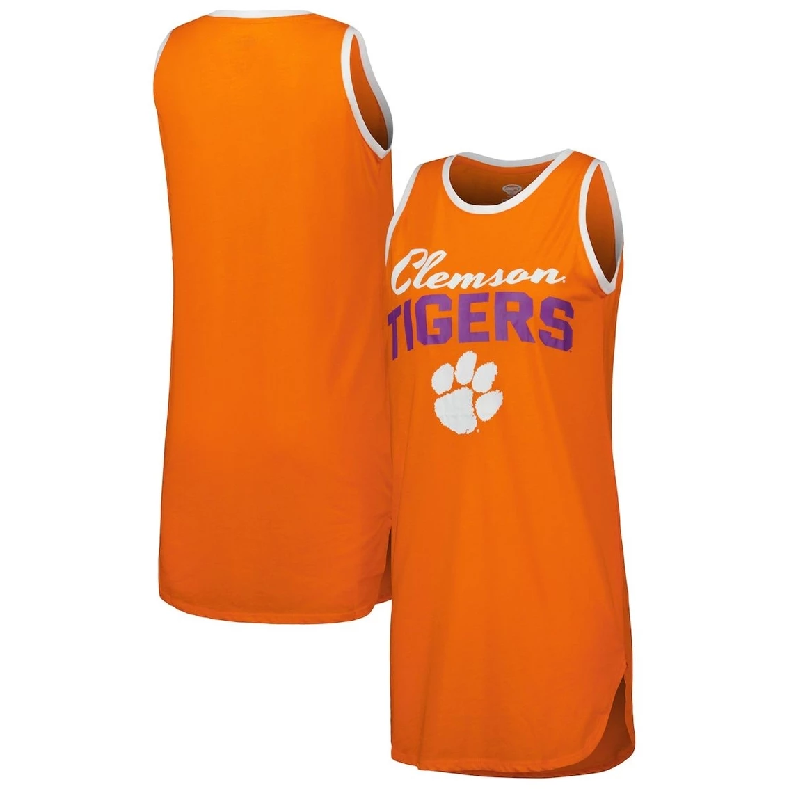 Flash Sale π Women's Concepts Sport Orange/White Clemson Tigers Tank Nightshirt βοΈ