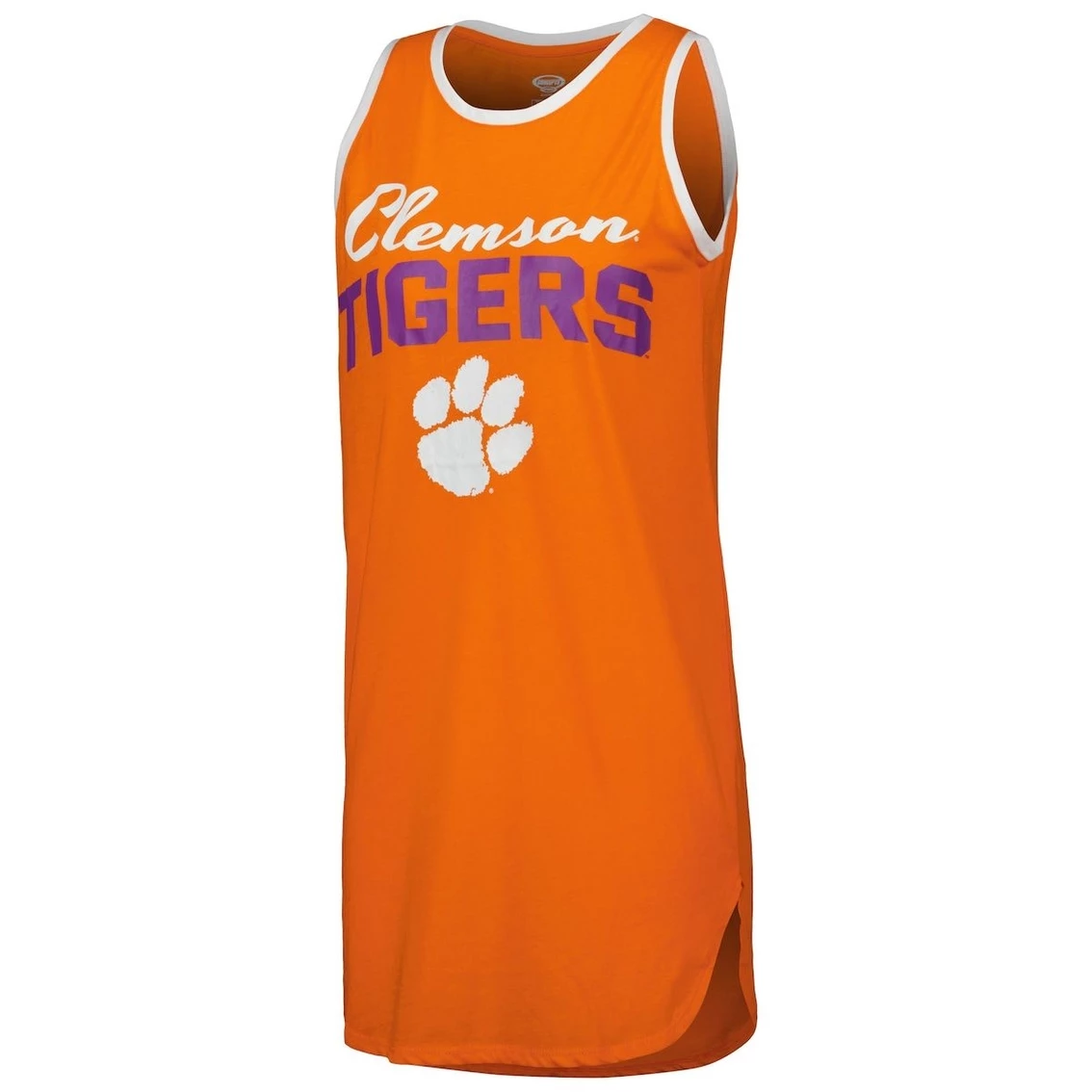 Flash Sale π Women's Concepts Sport Orange/White Clemson Tigers Tank Nightshirt βοΈ - Image 3