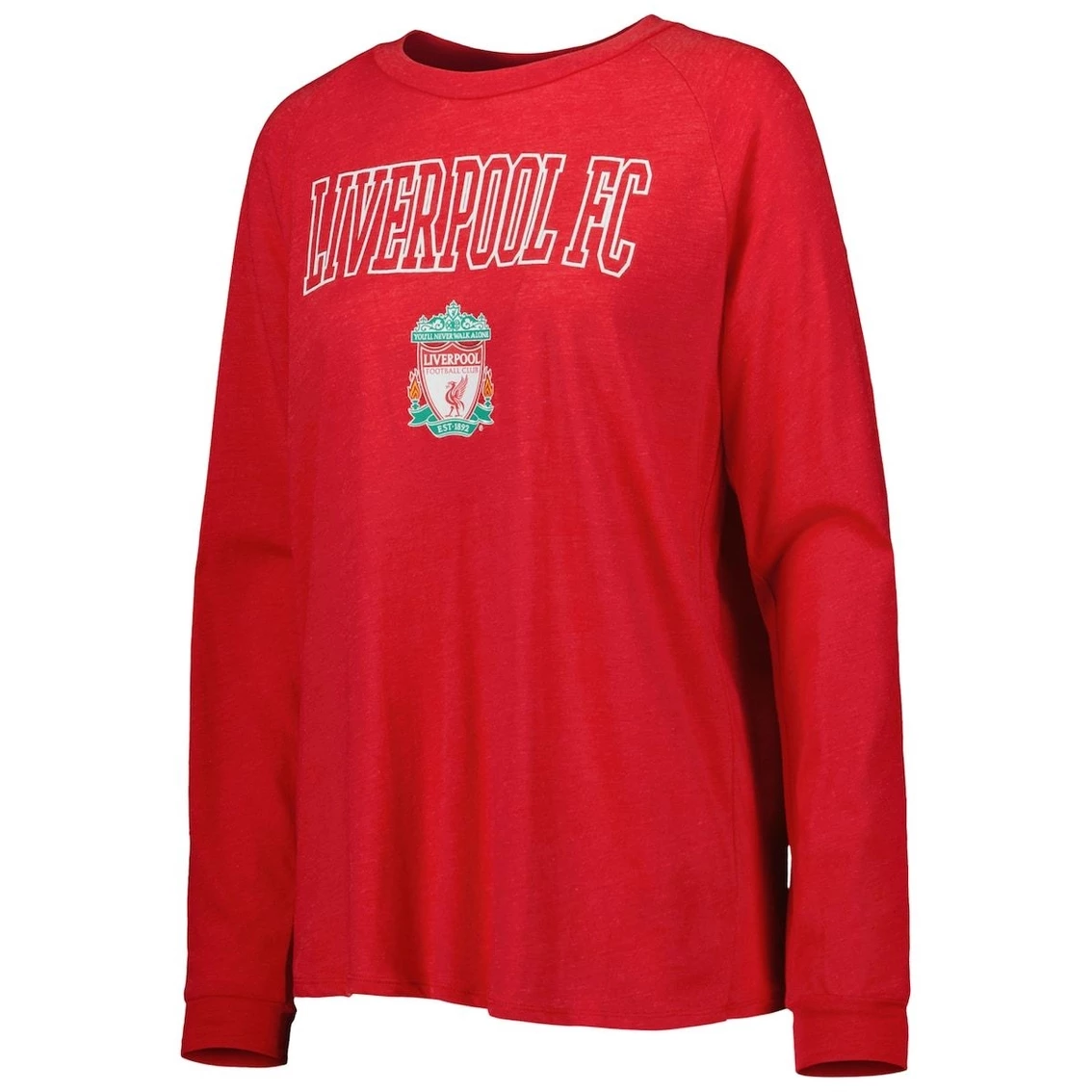 Outlet β¨ Women's Concepts Sport Heathered Red Liverpool Meter Raglan Long Sleeve T-Shirt & Shorts Sleep Set π - Image 3