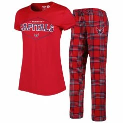 Cheapest π Women's Concepts Sport Red/Navy Washington Capitals Badge T-Shirt & Pants Sleep Set π