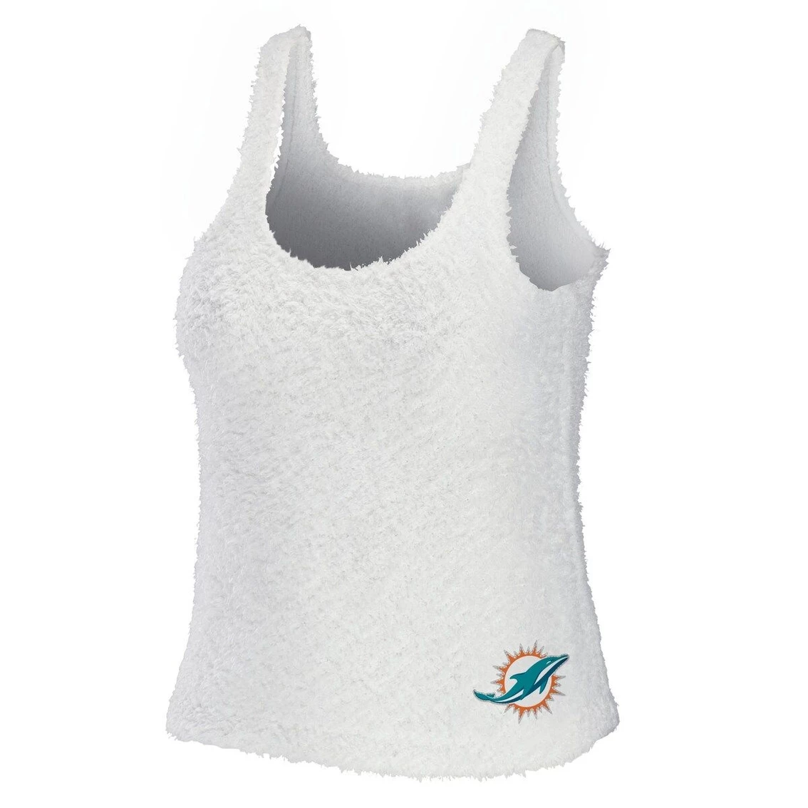 Buy β Women's WEAR By Erin Andrews Cream Miami Dolphins Cozy Scoop Neck Tank Top & Pants Sleep Set π - Image 3