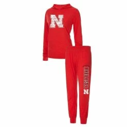 Best deal β Women's Concepts Sport Scarlet Nebraska Huskers Long Sleeve Hoodie T-Shirt & Pants Sleep Set β