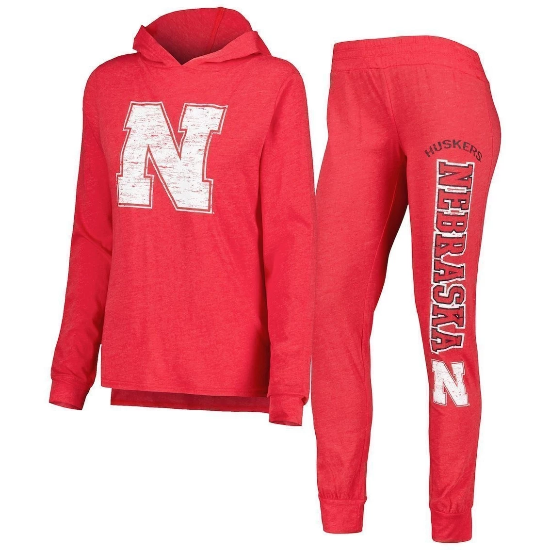 Best deal β Women's Concepts Sport Scarlet Nebraska Huskers Long Sleeve Hoodie T-Shirt & Pants Sleep Set β - Image 2