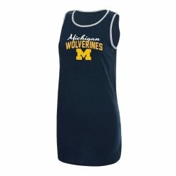 Flash Sale 🛒 Women's Concepts Sport Heathered Navy Michigan Wolverines Tank Nightshirt 🧨