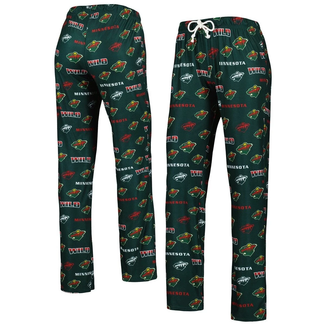 Hot Sale π Women's Concepts Sport Green Minnesota Wild Breakthrough Allover Logo Sleep Pants β¨