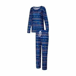 Buy 😀 Women's Concepts Sport Royal Florida Gators Flurry Ugly Sweater Long Sleeve T-Shirt & Pants Sleep Set 🎉