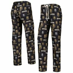 Top 10 ✔️ Women's Concepts Sport Black Vegas Golden Knights Breakthrough Allover Logo Sleep Pants ✨