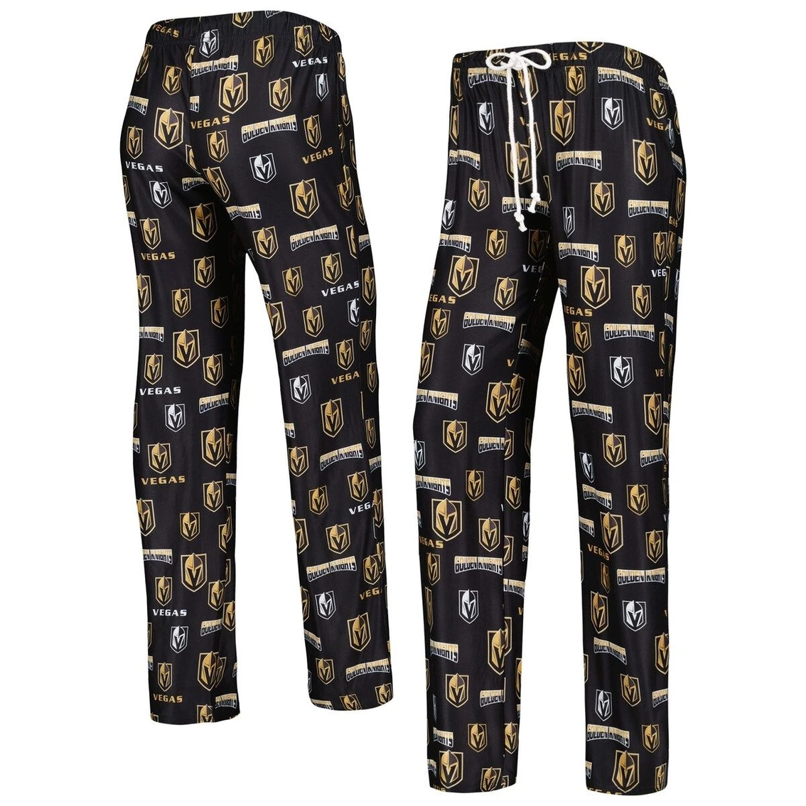 Top 10 βοΈ Women's Concepts Sport Black Vegas Golden Knights Breakthrough Allover Logo Sleep Pants β¨ - Image 2