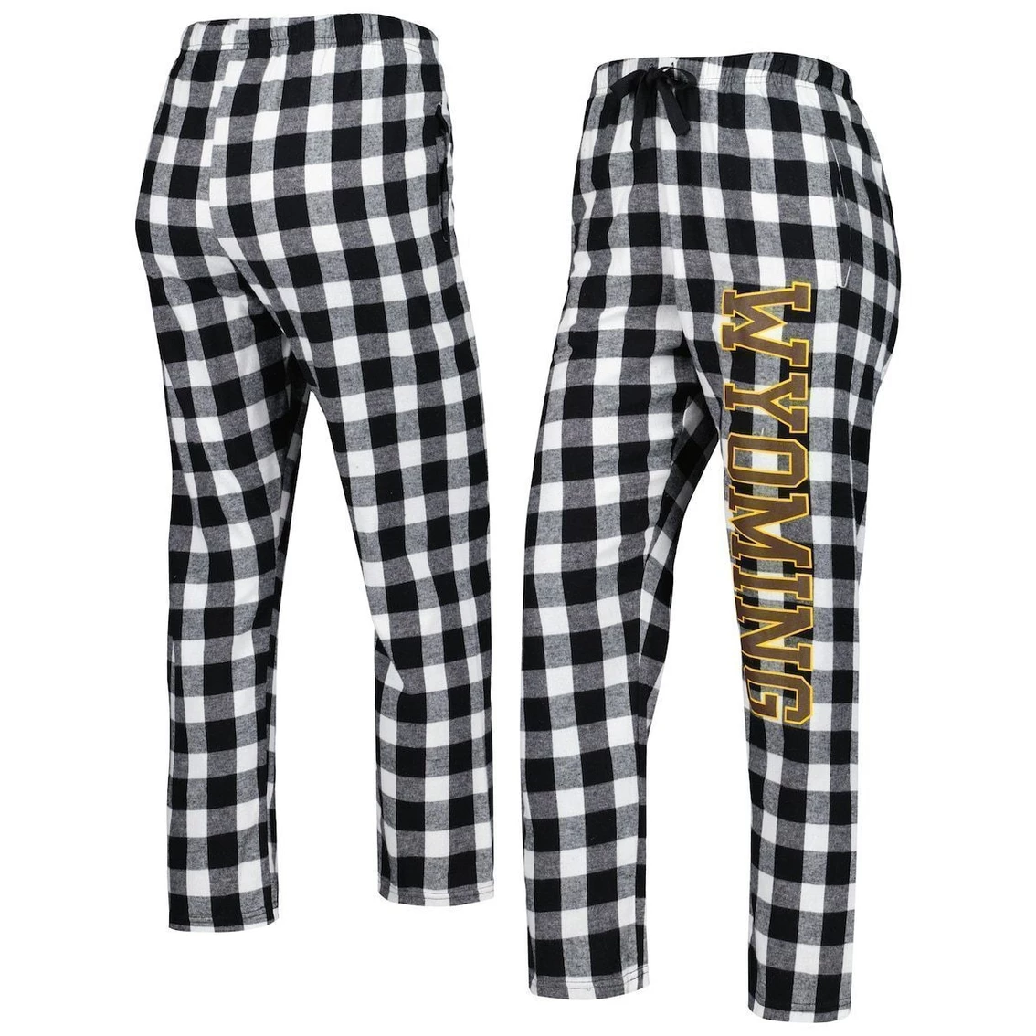 New π₯ Boxercraft π© Women's Black/White Wyoming Cowboys Haley Flannel Sleep Pants π