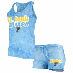 Flash Sale 😀 Women's Concepts Sport Blue St. Louis Blues Billboard Racerback Tank Top & Shorts Set ❤️