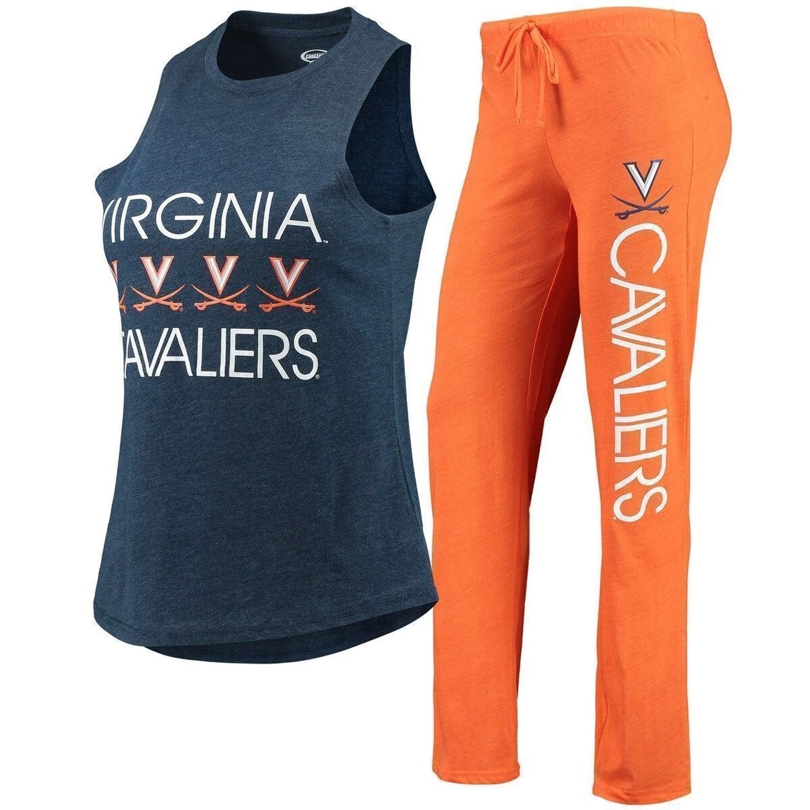Flash Sale π Women's Concepts Sport Orange/Navy Virginia Cavaliers Tank Top & Pants Sleep Set π―