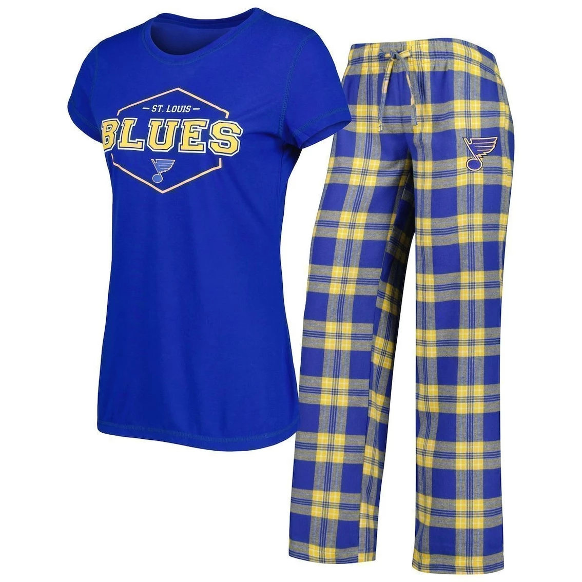 Best reviews of β Women's Concepts Sport Blue/Gold St. Louis Blues Badge T-Shirt & Pants Sleep Set π€© - Image 2