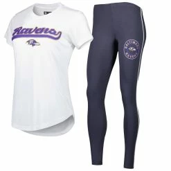Deals β Women's Concepts Sport White/Charcoal Baltimore Ravens Sonata T-Shirt & Leggings Sleep Set π§¨