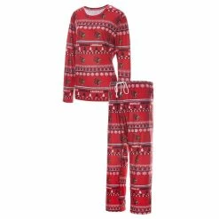 Cheapest π Women's Concepts Sport Red Louisville Cardinals Holiday Long Sleeve T-Shirt And Pants Sleep Set βοΈ