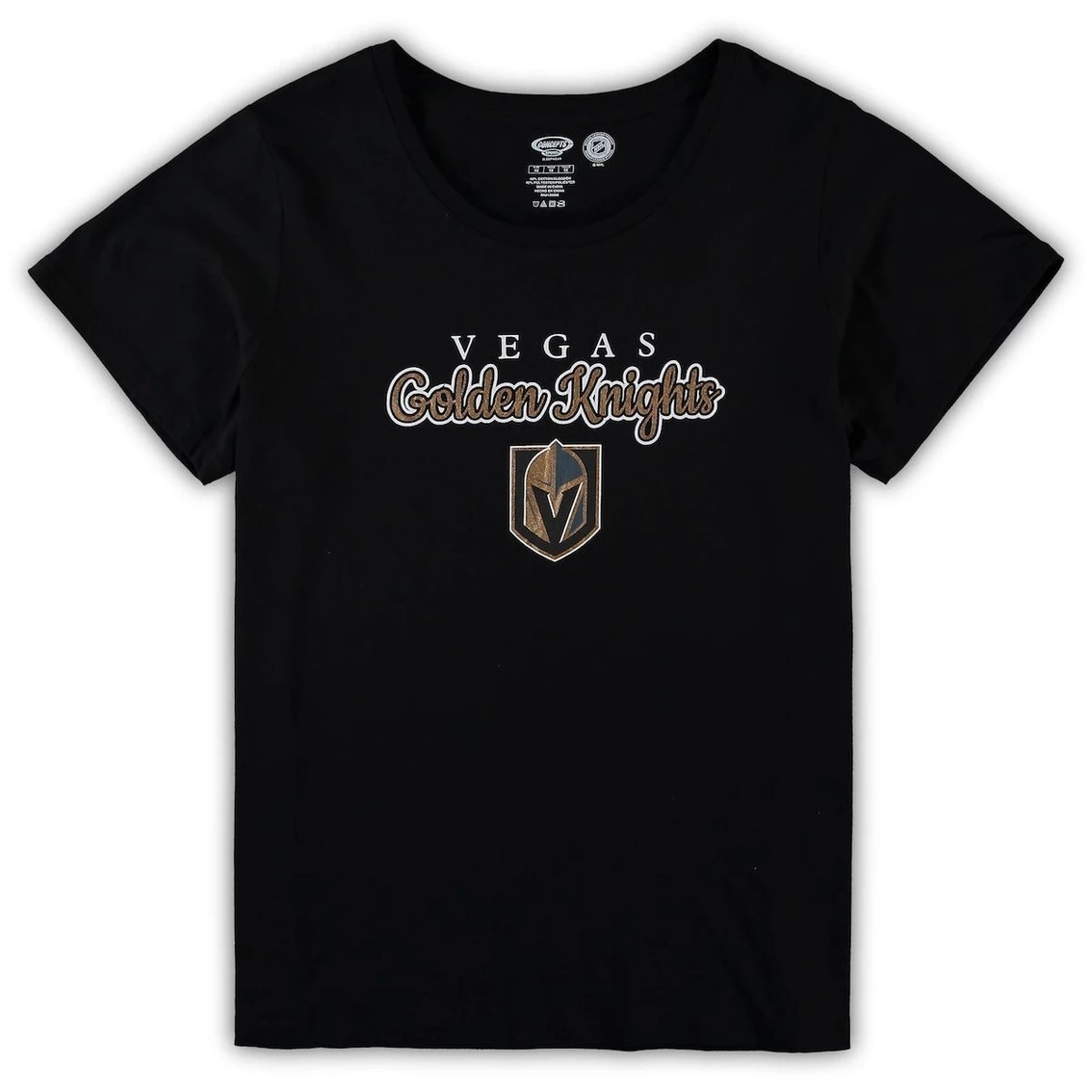 Cheap π€© Women's Concepts Sport Black Vegas Golden Knights Plus Size Lodge T-Shirt & Pants Sleep Set π - Image 3