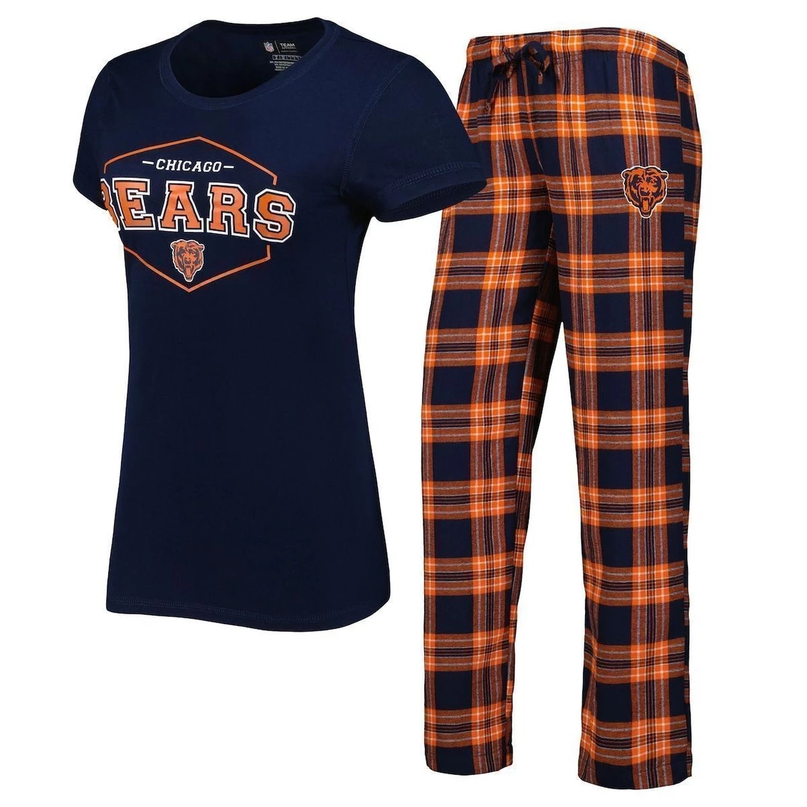 Coupon βοΈ Women's Concepts Sport Navy/Orange Chicago Bears Badge T-Shirt & Pants Sleep Set π―