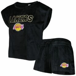 Top 10 🔔 Women's Concepts Sport Black Los Angeles Lakers Intermission T-Shirt & Shorts Sleep Set 🛒